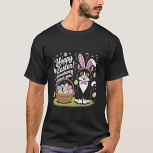 Hoppy Easter Somebunny Loves You Cute Cat Bunny T-Shirt