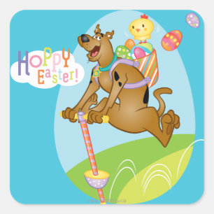Hoppy Easter Square Sticker