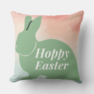 "Hoppy Easter" Throw Pillow