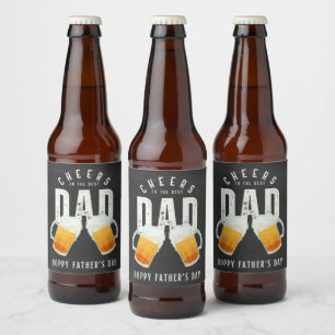 Hoppy Father's Day Gift Beer Bottle Label