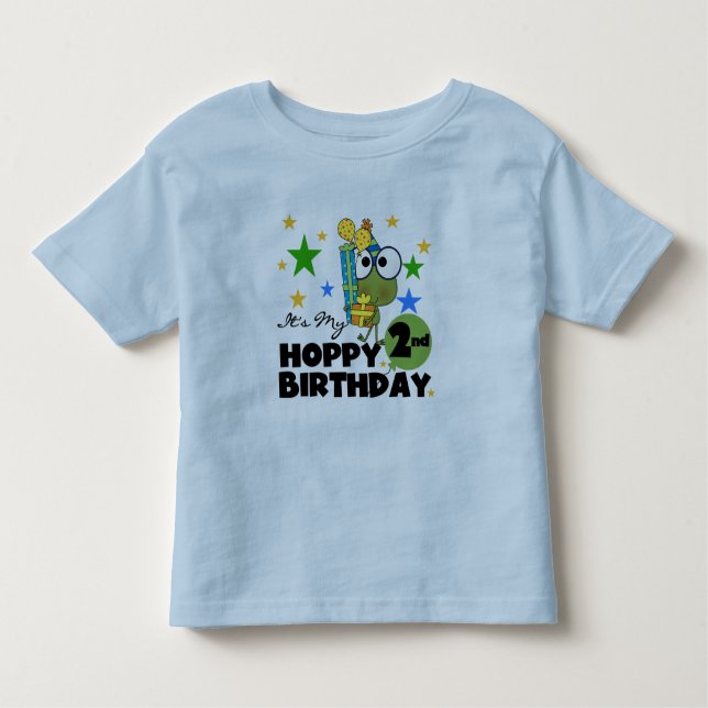 Hoppy Frog 2nd Birthday T-shirts and Gifts (Front)