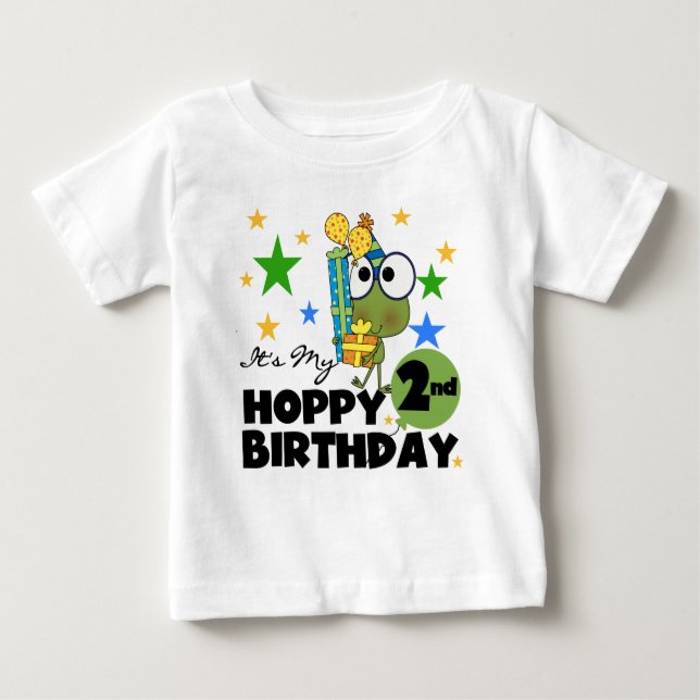 Hoppy Frog 2nd Birthday T-shirts and Gifts (Front)