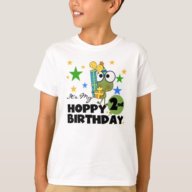 Hoppy Frog 2nd Birthday T-shirts and Gifts (Front)