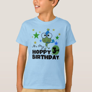 Hoppy Frog 3rd Birthday Tshirts and Gifts