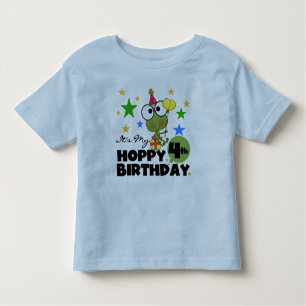 Hoppy Frog 4th Birthday T-shirts and Gifts
