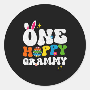 Hoppy Grammy Bunny Easter Day Classic Round Sticker