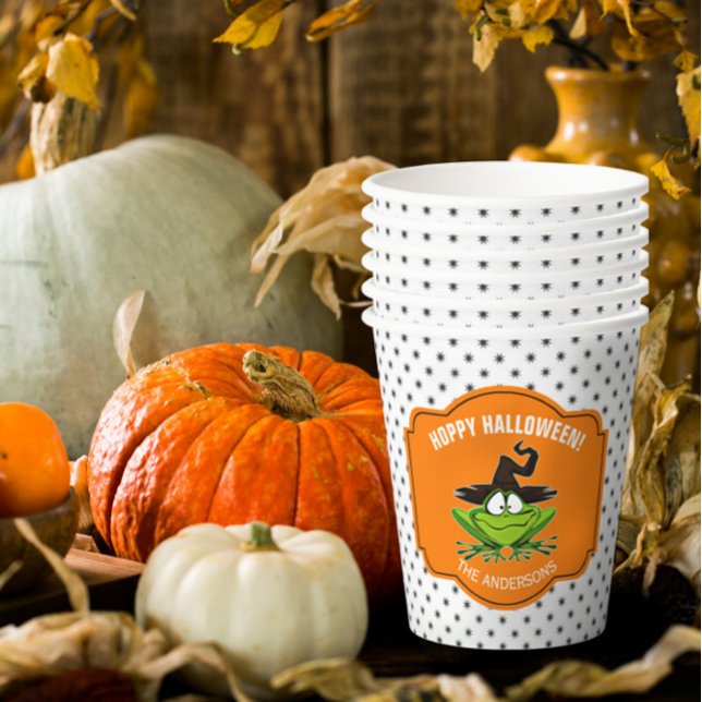 Hoppy Halloween Frog ID221 Paper Cups (Creator Uploaded)