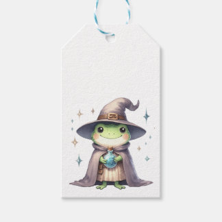 Hoppy Halloween Witch Frog Gift Tags