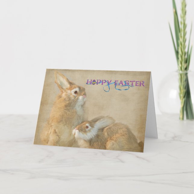 Hoppy Hares Holiday Card (Front)