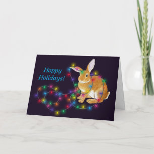 Hoppy Holidays Bunny Card