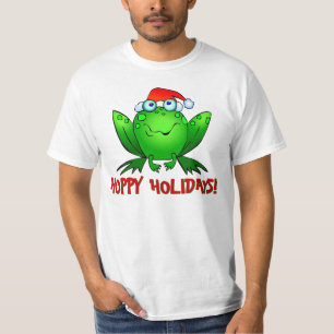 Hoppy Holidays Cartoon Frog Shirt