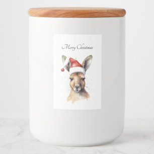Hoppy Holidays, Christmas Kangaroo custom Food Label