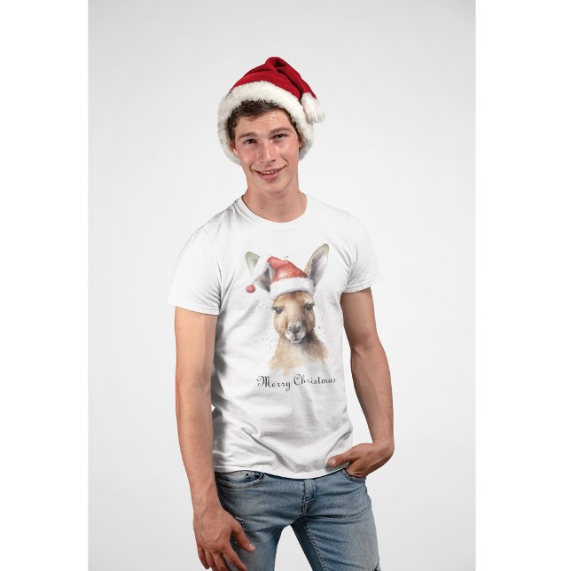 Hoppy Holidays, Christmas Kangaroo custom T-Shirt (Creator Uploaded)