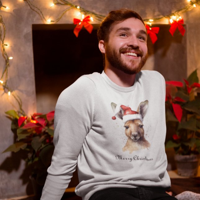 Hoppy Holidays, Christmas Kangaroo custom T-Shirt (Creator Uploaded)