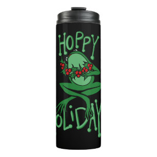 Hoppy Holidays Funny Christmas Frog Thermal Tumbler