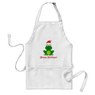 Hoppy Holidays Santa Frog Standard Apron