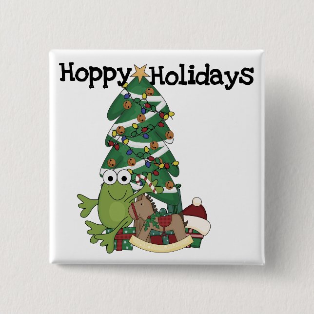 Hoppy Holidays Tshirts and Gifts 15 Cm Square Badge (Front)