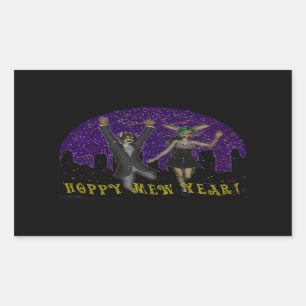 Hoppy Mew Year Rectangle Sticker
