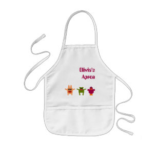 Hoppy Monsters Customisable Name Children Apron