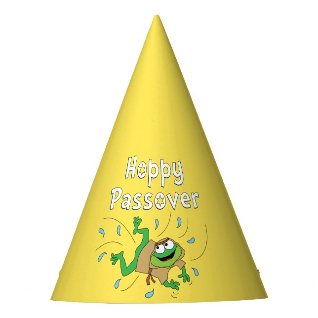 "Hoppy Passover" Party Hat (Front)