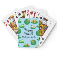 Hoppy Pesach! Personalised Playing Cards