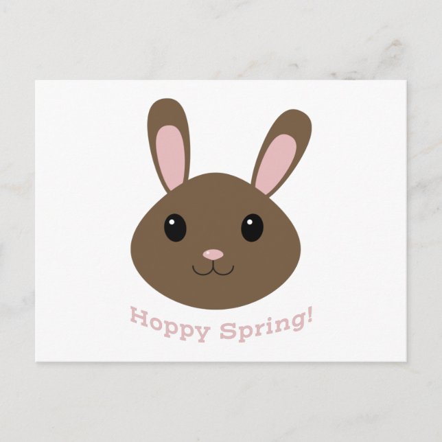Hoppy Spring Bunny Holiday Postcard (Front)