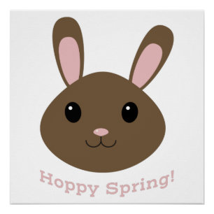 Hoppy Spring Bunny Poster