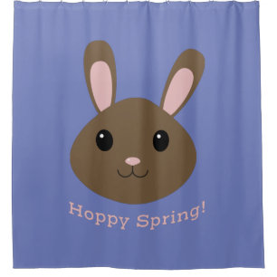 Hoppy Spring Bunny Shower Curtain