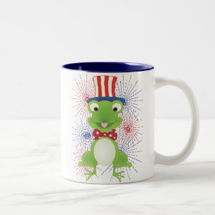 Hoppy the Frog! Two-Tone Coffee Mug