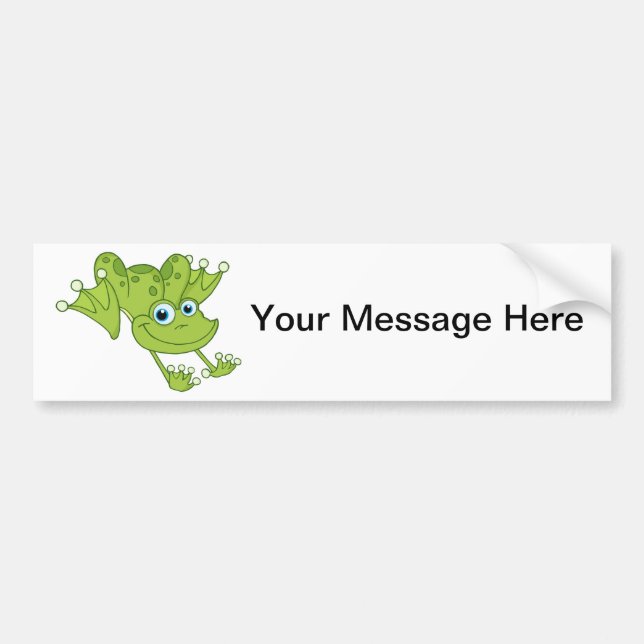 Hoppy the Happy Frog Bumper Sticker (Front)