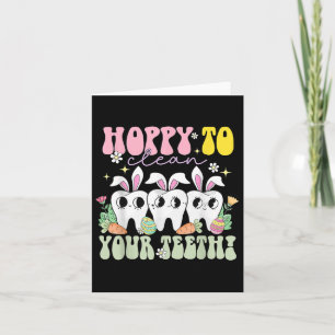 Hoppy To Clean Your Teeth Easter Day Dental Hygien Card