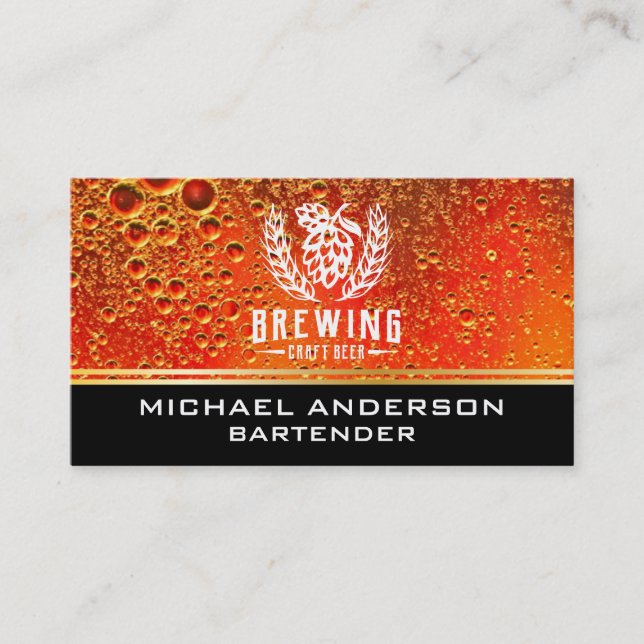 Hops and Barley | Brewery Business Card (Front)