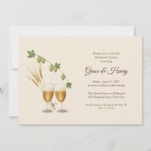 Hops and Barley Rehearsal Dinner Invitation