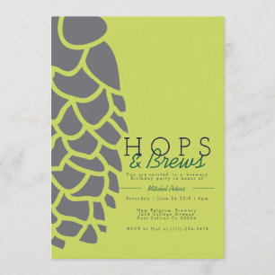 Hops & Brews   Brewery Party Invite