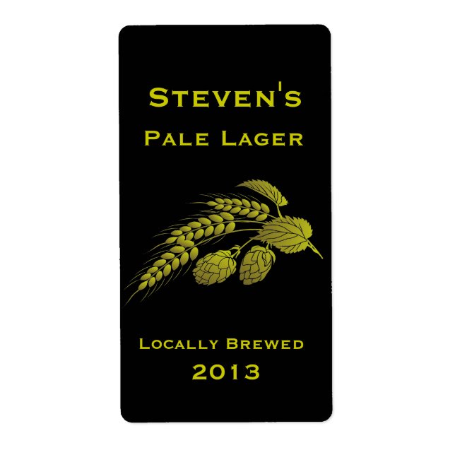 Hops Design Home-Brew Label (Front)