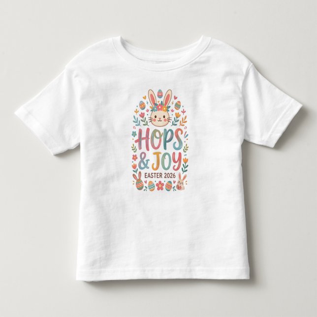 Hops & Joy Easter Shirt for Kids (Front)