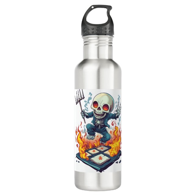 Hopscotch from Hell � Funny Demon Skull 710 Ml Water Bottle (Front)
