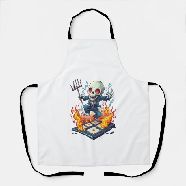 Hopscotch from Hell � Funny Demon Skull Apron (Front)