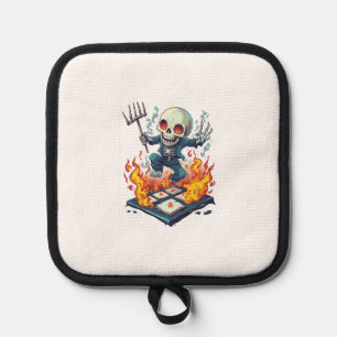 Hopscotch from Hell � Funny Demon Skull Pot Holder