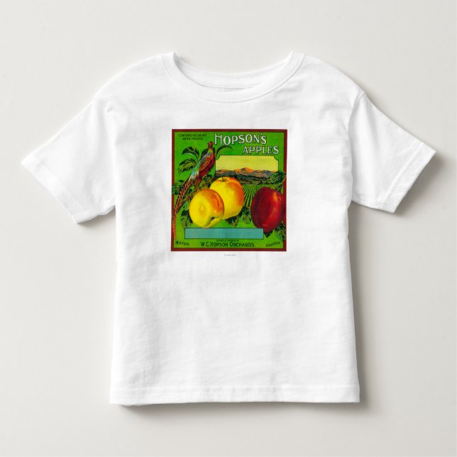 Hopson's Apple Crate LabelMilton, WA Toddler T-Shirt (Front)