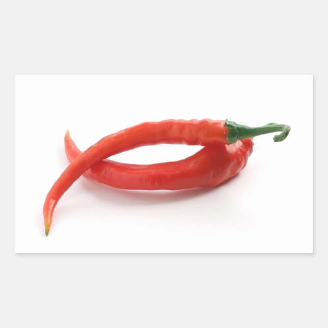 hor chilli peppers rectangular sticker (Front)