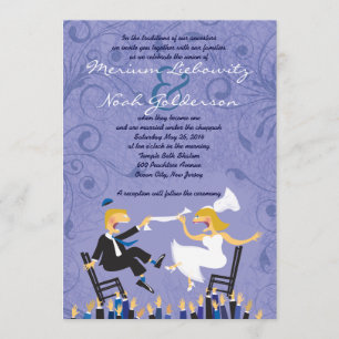 Hora Chair Dance Jewish Wedding Invitation