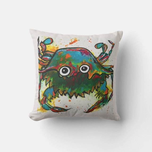 Horace B. Crabbe Square Outdoor pillow (Front)