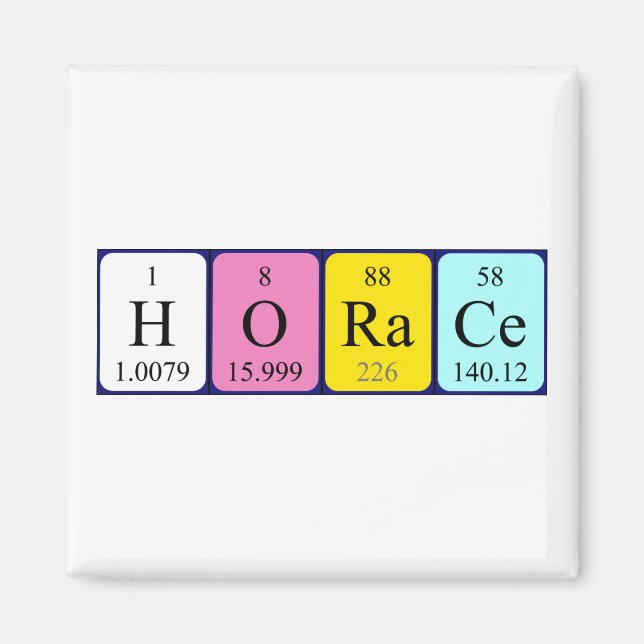 Horace periodic table name magnet (Front)