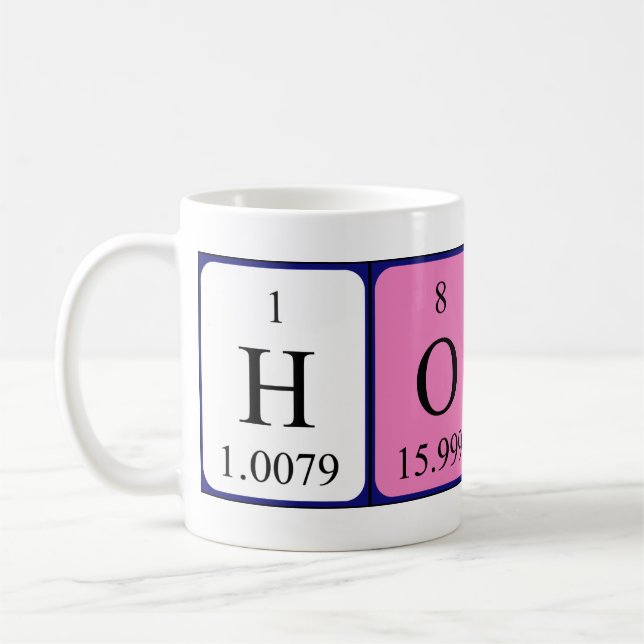Horace periodic table name mug (Left)