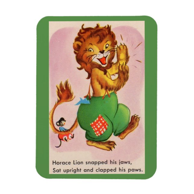 Horace the Lion and friend Magnet (Vertical)