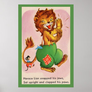 Horace the Lion and friend Poster