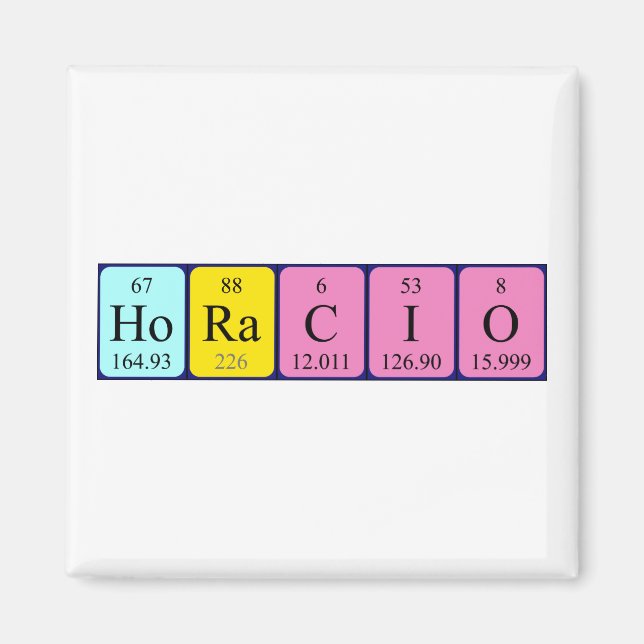 Horacio periodic table name magnet (Front)