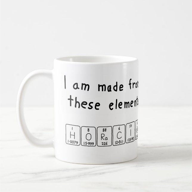 Horacio periodic table name mug (Left)