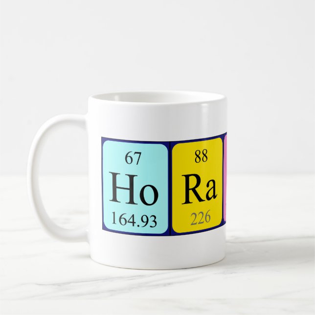 Horacio periodic table name mug (Left)